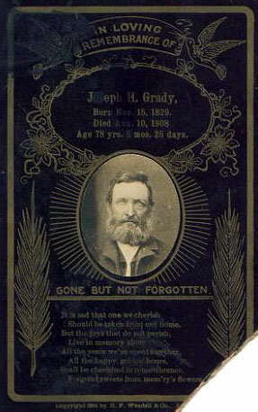 memorial card
