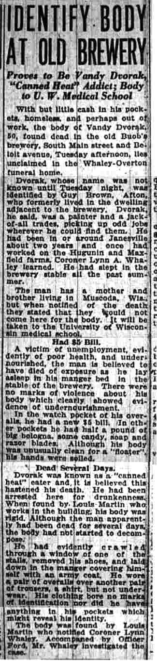 Vandy Dvorak's passing